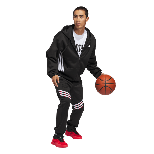 adidas Crazy Warm Full-Zip Hoodie - Men's - Black/White - Image 5