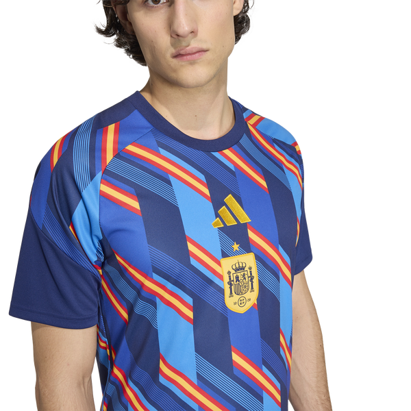 adidas Spain 26 Home Pre Match Jersey - Men's - Blue - Image 5