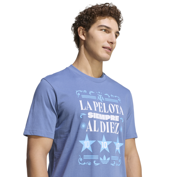 adidas Argentina Amply Tee - Men's - Crew Blue - Image 4
