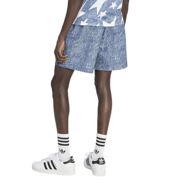 adidas US Denim Graphic Shorts - Men's - White - Image 2