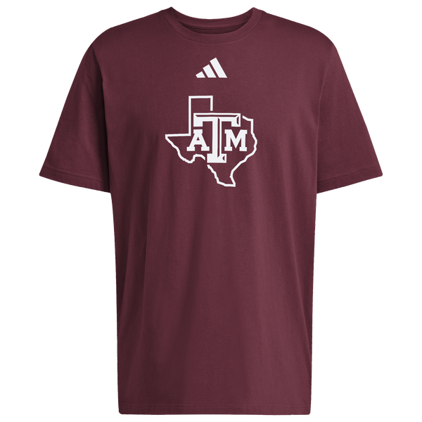 adidas College Logo Short Sleeve T-Shirt - Men's - Maroon
