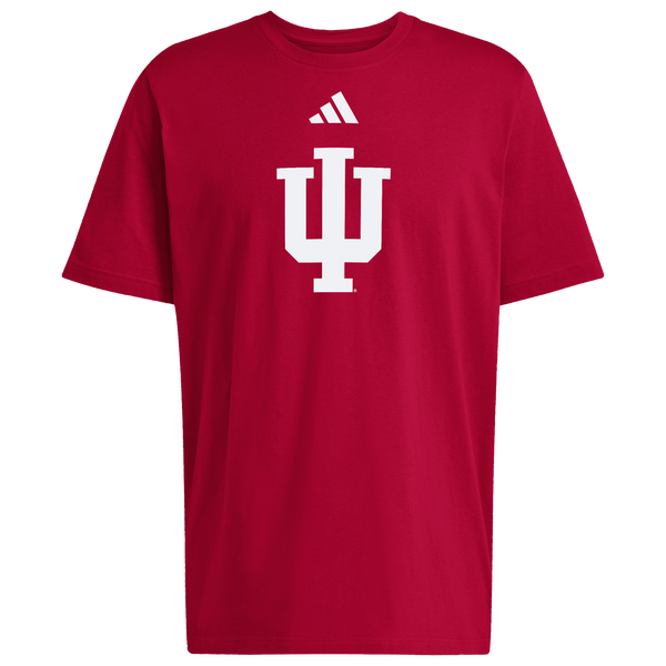 adidas NCAA Logo Short Sleeve T-Shirt - Men's - Red