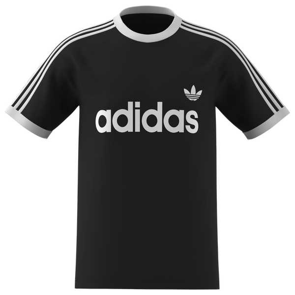 adidas 3-Stripes Slim Ringer T-Shirt - Men's - Black/White