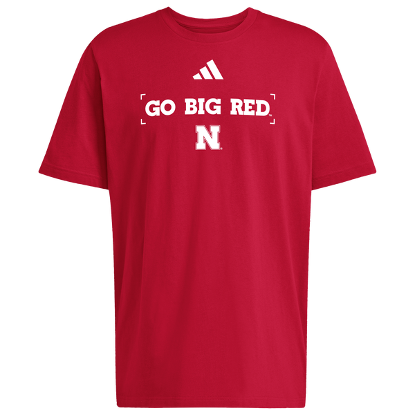 adidas College Slogan Short Sleeve T-Shirt - Men's - Red