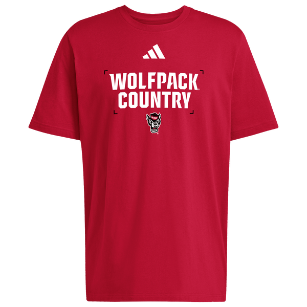 adidas College Slogan Short Sleeve T-Shirt - Men's - Red