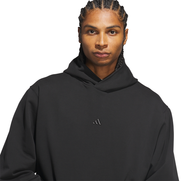 adidas Basketball Fleece Hoodie - Men's - Black - Image 3