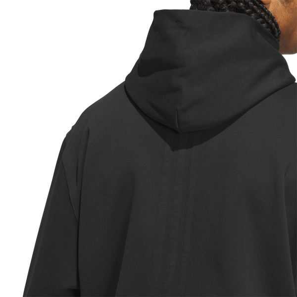 adidas Basketball Fleece Hoodie - Men's - Black - Image 4