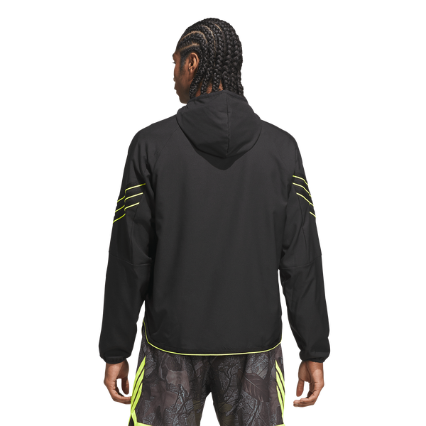adidas Crazy Lite Basketball Jacket - Men's - Black/Solar Lemon - Image 2