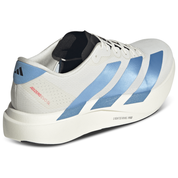 adidas Adizero Evo SL Woven - Men's - Off White/Light Blue/Bright Red - Image 3