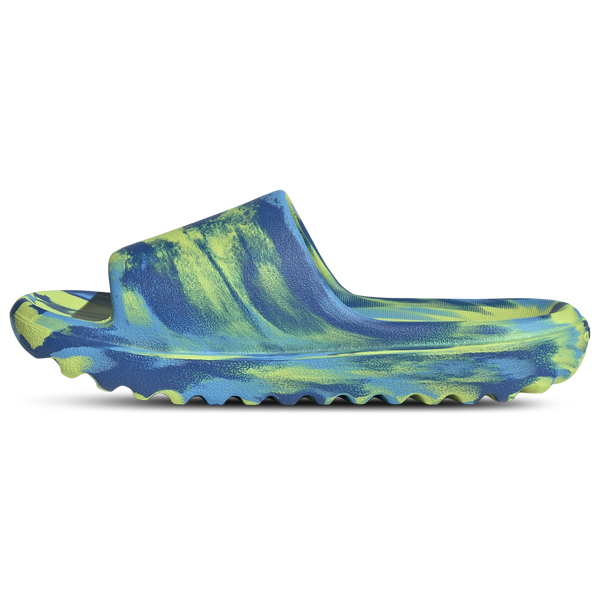 adidas Adilette Lumia - Boys' Preschool - Solar Slime/Lucid Aquamarine/Team Royal Blue - Image 2
