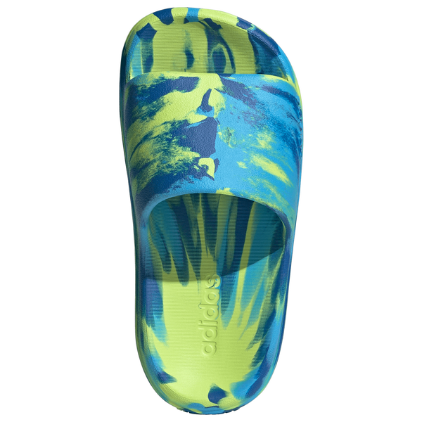 adidas Adilette Lumia - Boys' Preschool - Solar Slime/Lucid Aquamarine/Team Royal Blue - Image 4