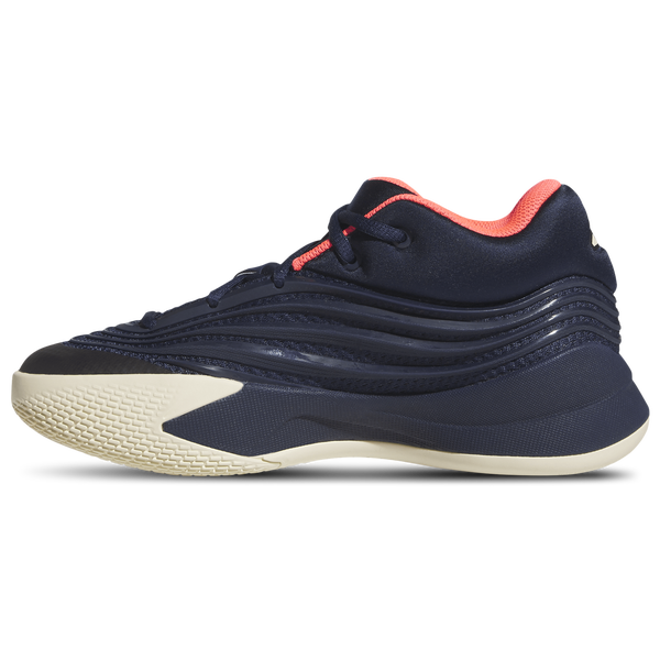 adidas Dame X Basketball - Boys' Grade School - Night Indigo/Warm Vanilla/Solar Turbo - Image 2