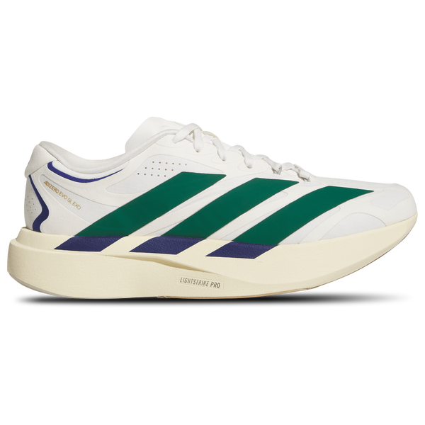 adidas adizero Evo SL Exo Suede - Men's - Core White/Collegiate Green/Cream White