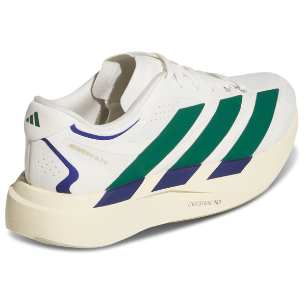 adidas adizero Evo SL Exo Suede - Men's - Core White/Collegiate Green/Cream White - Image 3