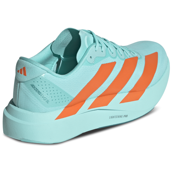 adidas Adizero Evo SL Woven - Men's - Flash Aqua/Arctic Fusion/Impact Orange - Image 3