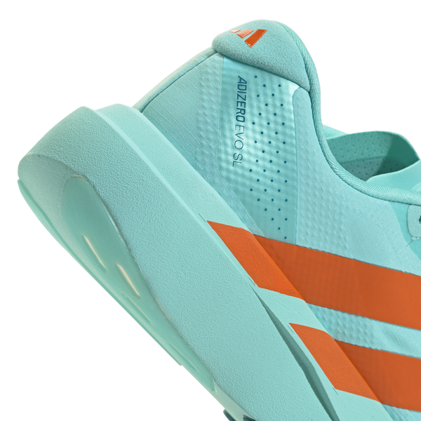 adidas Adizero Evo SL Woven - Men's - Flash Aqua/Arctic Fusion/Impact Orange - Image 6