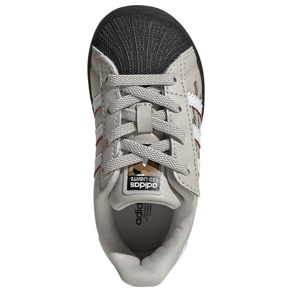 adidas Originals Superstar LED Lights Elastic Lace - Boys' Toddler - Wonder Alumina/Footwear White/Core Black - Image 4
