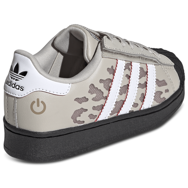 adidas Originals Superstar Led Lights Elastic Lace - Boys' Preschool - Wonder Alumina/Footwear White/Wonder White - Image 3