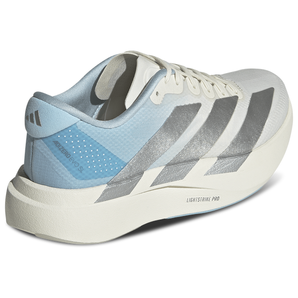 adidas adizero Evo SL Woven - Women's - Off White/Silver Met/Icey Blue - Image 3