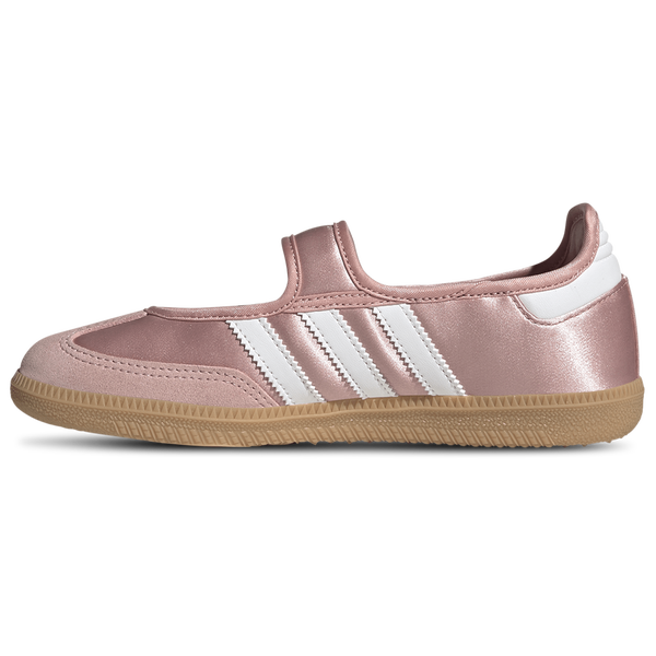 adidas Samba Jane Satin - Girls' Grade School - Footwear White/Wonder Mauve/Gum - Image 2