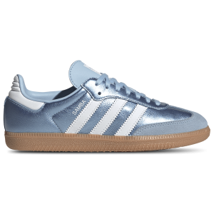 adidas Originals Samba - Girls' Grade School - Metallic Blue/Footwear White