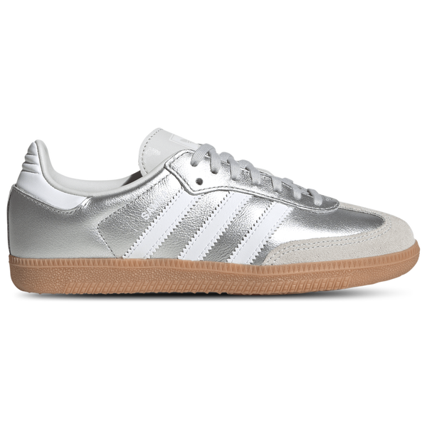 adidas Originals Samba - Girls' Grade School - Silver/White