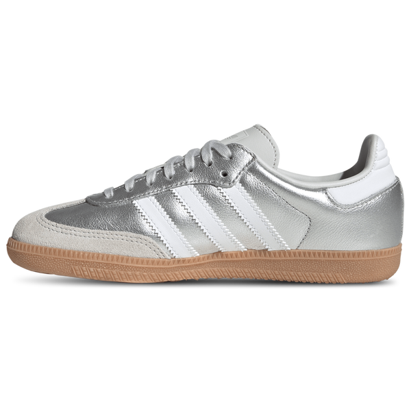 adidas Originals Samba - Girls' Grade School - Silver/White - Image 2
