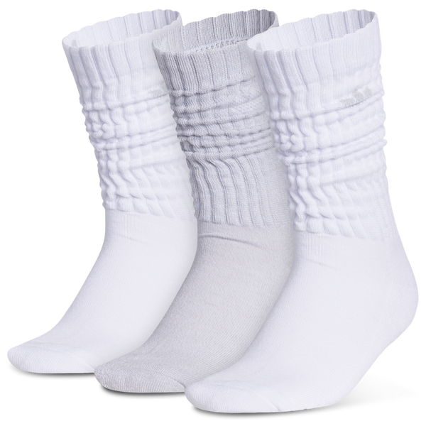 adidas Originals Scrunch Socks 3 Pack - Youth - White/Clear Grey/Clear Onix Grey