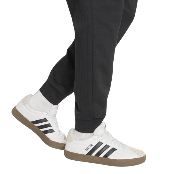 adidas Essentials 3-Stripes Fleece Joggers - Men's - Black/Black - Image 4
