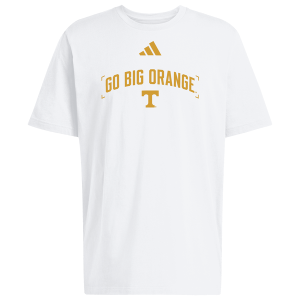 adidas College Slogan Short Sleeve T-Shirt - Men's - White