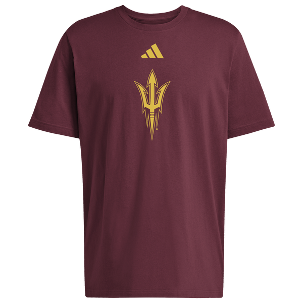 adidas College Logo Short Sleeve T-Shirt - Men's - Maroon