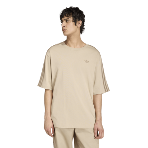 adidas 3 Stripe Oversized T-Shirt - Men's - Beige