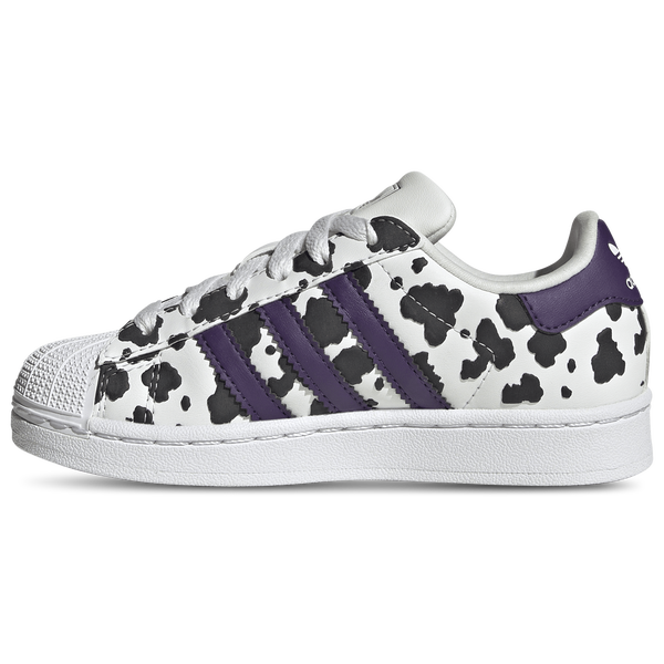adidas Originals Superstar - Boys' Preschool - Violet/Footwear White/Crystal White - Image 2