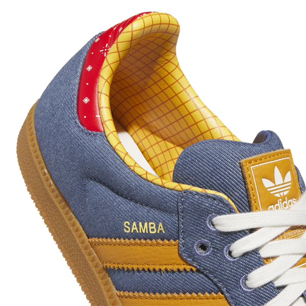 adidas Originals Samba - Men's - Blue/Yellow/Brown - Image 7