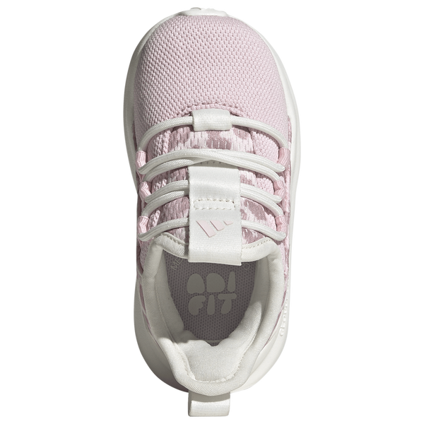 adidas Lite Racer Adapt 8.0 Elastic Lace - Boys' Toddler - Core White/Distilled Pink/Clear Pink - Image 4