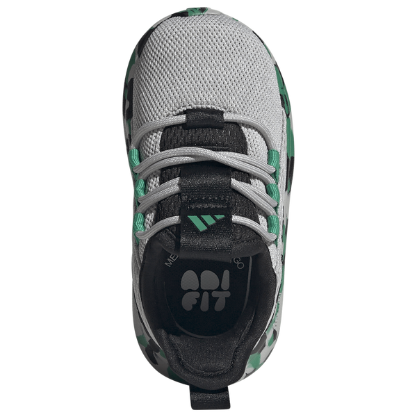 adidas Lite Racer Adapt 8.0 Elastic Lace - Boys' Toddler - Court Green/Grey/Core Black - Image 4