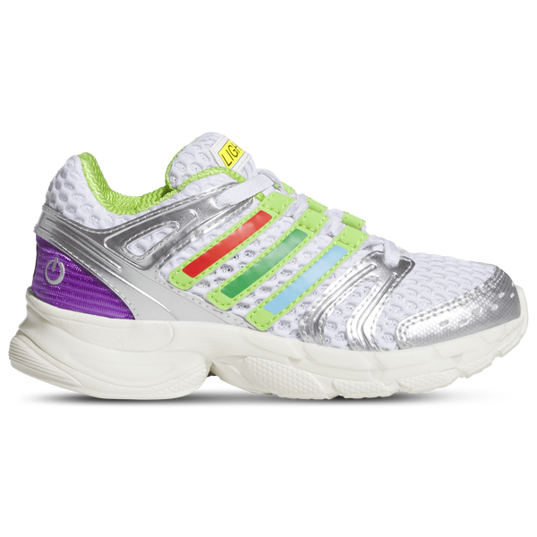 adidas Originals Control 5 - Boys' Preschool - Ftwr White/Solar Slime/Silver Mtlc
