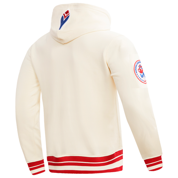 Pro Standard Atlanta Braves Retro Classic Fleece PO Hoodie - Men's - Eggshell/Red - Image 4
