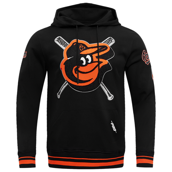 Pro Standard Baltimore Orioles Mash Up Rib Fleece PO Hoodie - Men's - Orange/Black