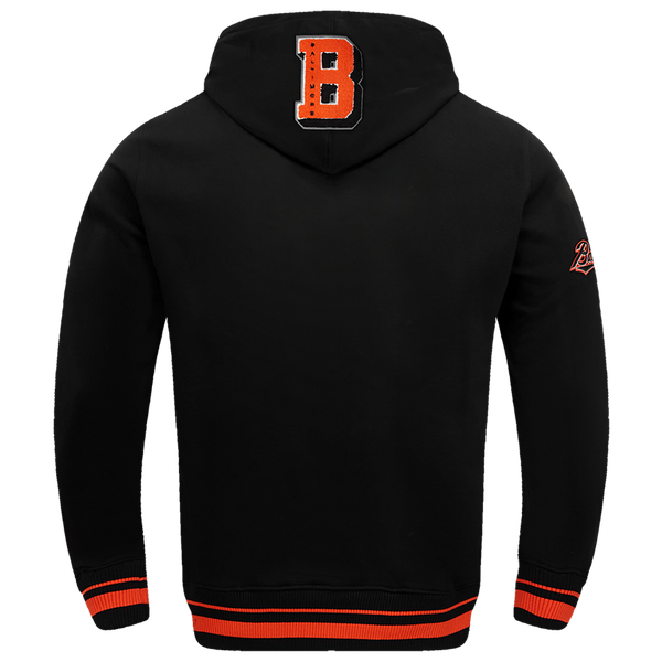 Pro Standard Baltimore Orioles Mash Up Rib Fleece PO Hoodie - Men's - Orange/Black - Image 2