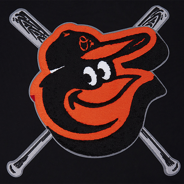 Pro Standard Baltimore Orioles Mash Up Rib Fleece PO Hoodie - Men's - Orange/Black - Image 5