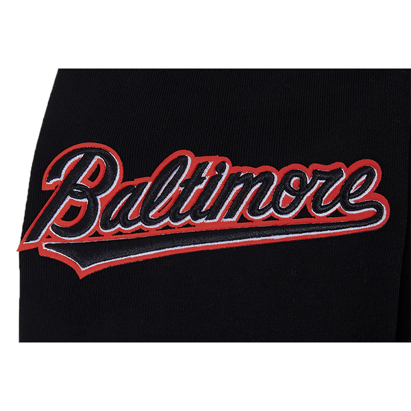 Pro Standard Baltimore Orioles Mash Up Rib Fleece PO Hoodie - Men's - Orange/Black - Image 6
