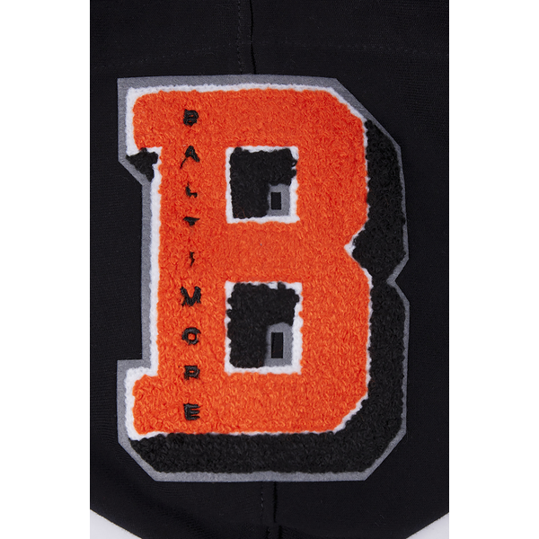 Pro Standard Baltimore Orioles Mash Up Rib Fleece PO Hoodie - Men's - Orange/Black - Image 8