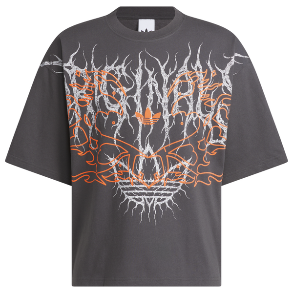 adidas Originals Metal Graphic Boxy T-Shirt - Men's - Utility Black/Solar Orange - Image 4