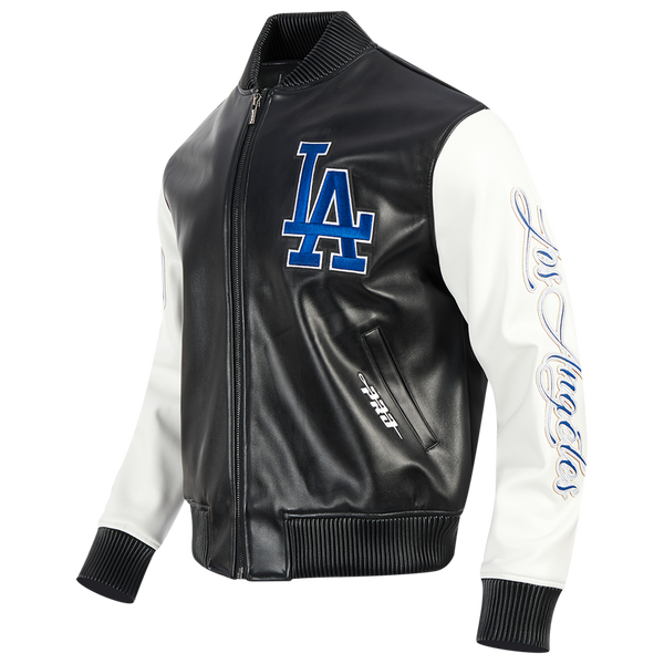 Pro Standard Los Angeles Dodgers City Signature Varsity Jckt - Men's - Black/White - Image 3