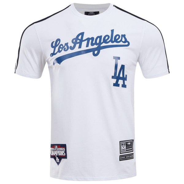 Pro Standard Los Angeles Dodgers Logo Classic Mesh Taping Tee - Men's - White