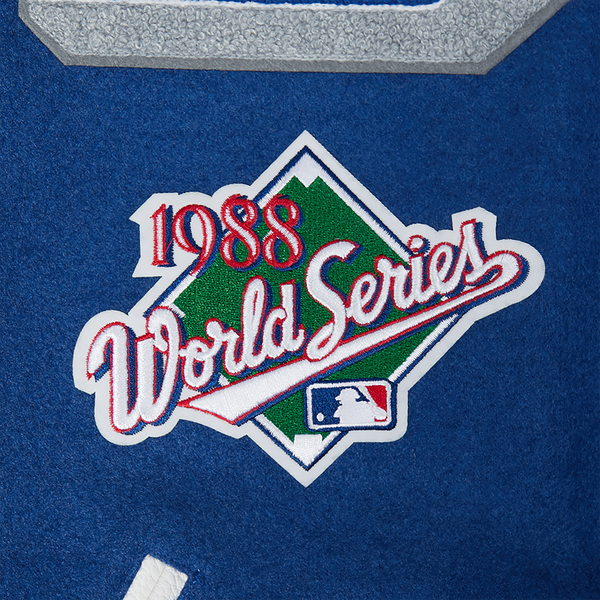 Pro Standard Los Angeles Dodgers Mash Up Wool Varsity Jacket - Men's - White/Dodger Blue - Image 12