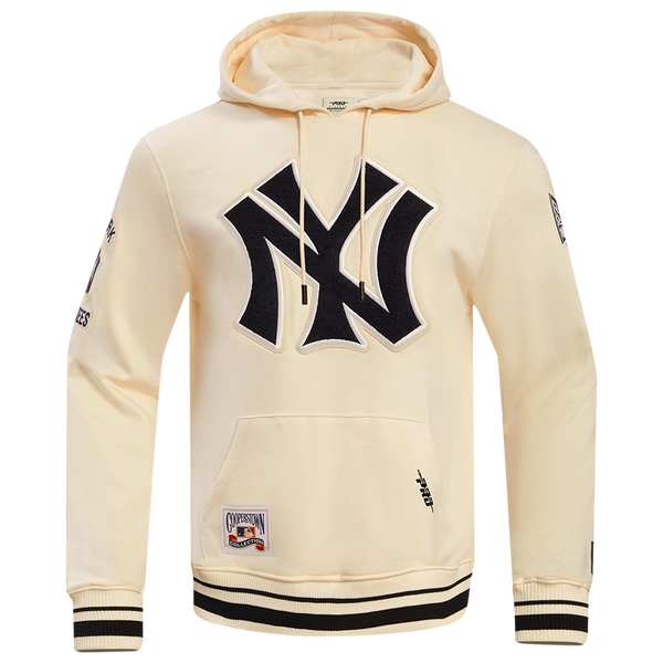 Pro Standard New York Yankees Retro Classic Fleece PO Hoodie - Men's - Eggshell/Midnight Navy