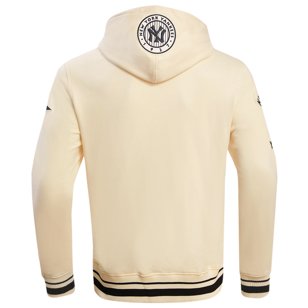 Pro Standard New York Yankees Retro Classic Fleece PO Hoodie - Men's - Eggshell/Midnight Navy - Image 2