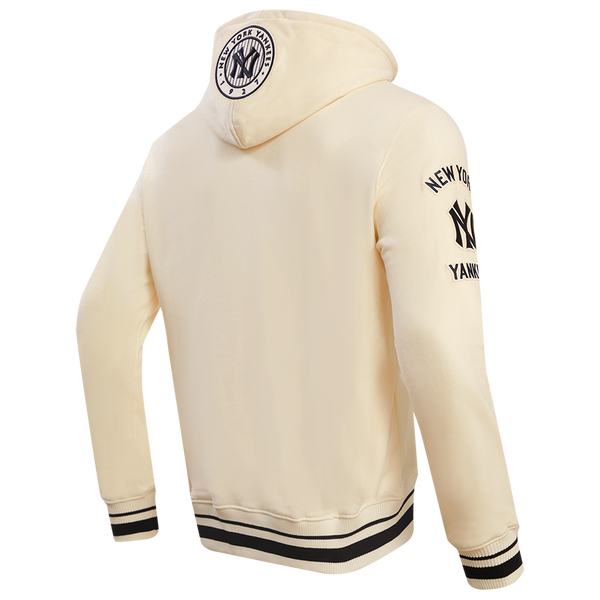 Pro Standard New York Yankees Retro Classic Fleece PO Hoodie - Men's - Eggshell/Midnight Navy - Image 4